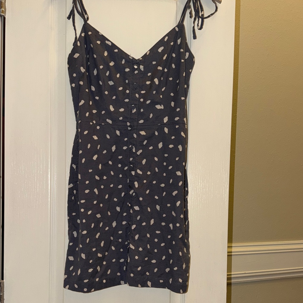 Abercrombie & Fitch Black Mini Dress with White Pattern